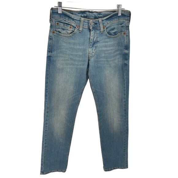 Levi's Mens Tapered Leg Jeans Denim Light Wash Cotton Stretch Blue Size 29x32 - Picture 1 of 10